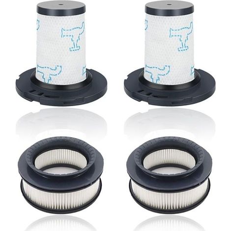 Filtre Aspirateur Réutilisable Compatibilité pour Rowenta X-Force Flex 11.60 12.60 14.60 15.60,Pièces de Rechange Filtre,2 Filtre Pré-Moteur + 2 Filtre Post-Moteur,Remplace ZR009007,ZR009008. (1/4)