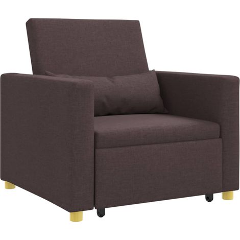 Maison Exclusive - Cama Sofá Desplegable Individual Marrón oscuro