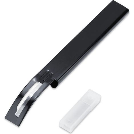 Couteau à effiler et à découper le cuir à faire soi-même avec lames, outil d'artisanat, rabotage, grattage, noir (1/4)