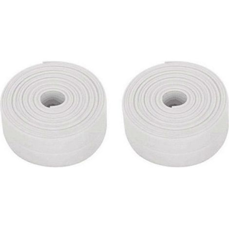 Ruban d'étanchéité imperméable et anti-moisissure pour salle de bain, cuisine, porte, douche, lavabo, baignoire, 3,2 m x 2,2 cm, blanc (1/5)