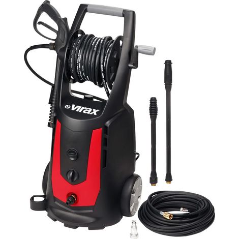 Virax – Nettoyeur haute pression électrique 160 bar – Débit 10 l/min – Moteur 3 kW – Pour débouchage canalisations 40-100 mm (1/5)