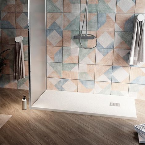 Piatto Doccia 70x70xh3,5 cm - Quadrato - Bianco in Mineral Marmo (1/4)