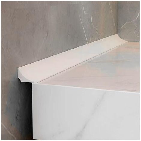 Bande d'étanchéité autocollante pour baignoire, sol de pièces humides - Blanc (2 m) (1/4)