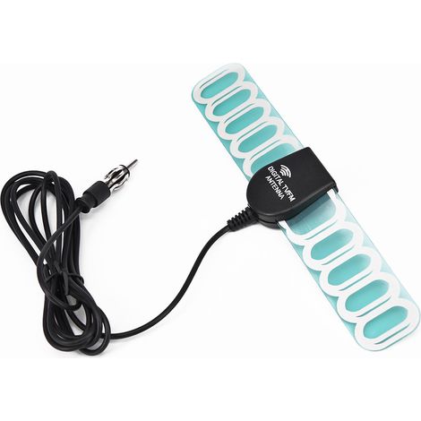 Antenne radio FM 12V amplifiée pour voiture, antenne interne auto avec amplificateur de signal, réception renforcée, compatible autoradio. (1/3)