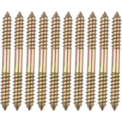10 boulons de fixation pour meuble M8 x 80 mm à tête double extrémité - Bois à bois (1/5)