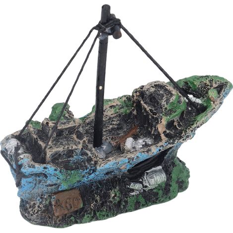 Décoration d'aquarium Sea Rover, cachette de poissons très réaliste en résine synthétique pour aquarium domestique (1/5)