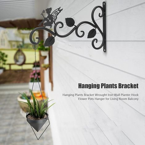 Crochets pour Plantes, 1 PièCes De Style EuropéEn Crochet De Suspension en Fer Mural, Crochets DéCoratifs en MéTal pour Plantes Suspendues, Crochets pour Pots De Fleurs (Fleur fée) (1/4)