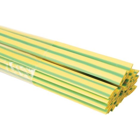 Gaine Thermoretractable - 9 5 Mm - Vert Jaune - 25 Pcs (1/2)