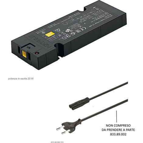 DRIVER PER LED 12Volt 20Watt HAFELE LOOX5 SENZA CAVO E SPINA EU 833.95.001