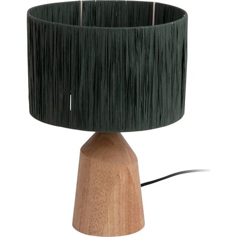 Lampe de table TRAPEZE avec base en bois, Ø 25 cm (1/5)