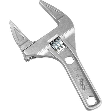 Clé à molette 6-68 mm Ouverture maximale 68 mm Poignée courte 90 mm Alliage d'aluminium léger pour espaces restreints (1/5)