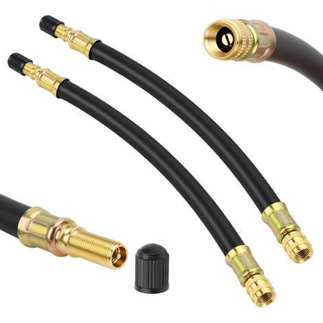 Extension Valve Pneu Pneu Flexible Tuyau Valve en Caoutchouc 210 mm Adaptateur Valve Pneu Raccord Prolongateur Coudee pour Voiture Moto Vélo Camion (1/5)