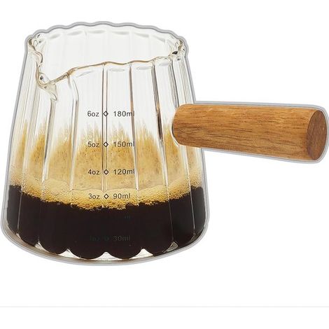 Tazas de espresso de 177 ml，accesorios para espresso，tazas de espresso con borde en V，jarra de leche texturizada，vaso medidor de vidrio