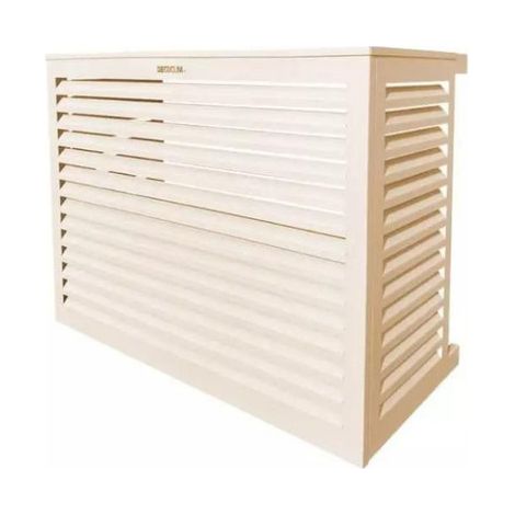 DECOCLIM - Cache unité extérieure en aluminium blanc crème taille M - 23AM9001 (1/3)