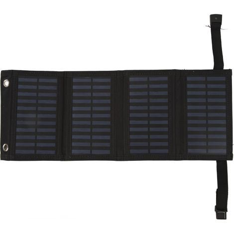 Faltbares Solarpanel mit USB-Anschluss, 5,5 V, 20 W, monokristallin, hocheffizient, IP65 wasserdicht, für Outdoor-Camping, Schwarz (1/5)