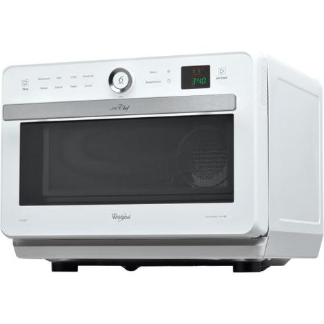Whirlpool – Micro-ondes à poser 33 L – 1000 W – 6eme Sens Combi Crisp – Cavité inox – Plateau tournant 36 cm – Cuisson vapeur - JT469WH (1/3)