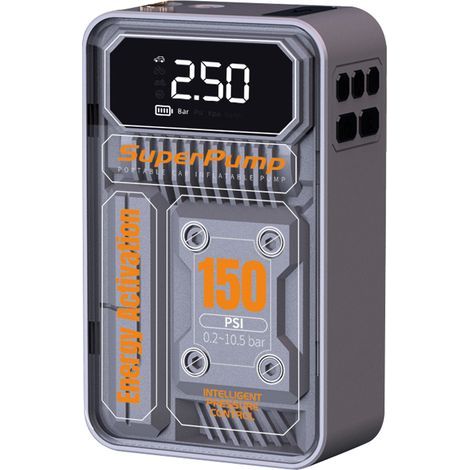 3-in-1 Auto-Luftpumpe, tragbarer elektrischer Reifenfüller, Digitalanzeige mit LED-Licht, Powerbank und Druckvoreinstellungsfunktion für Fahrradbälle (1/5)