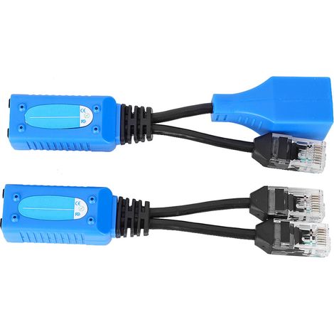 2-teiliges RJ45-Splitter-Kombinationsadapter-PoE-Stromkabel-Set (1/5)