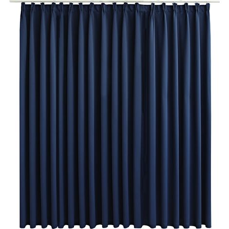 Maison Exclusive - Verdunkelungsvorhang mit Haken Blau 290 x 245 (1/5)