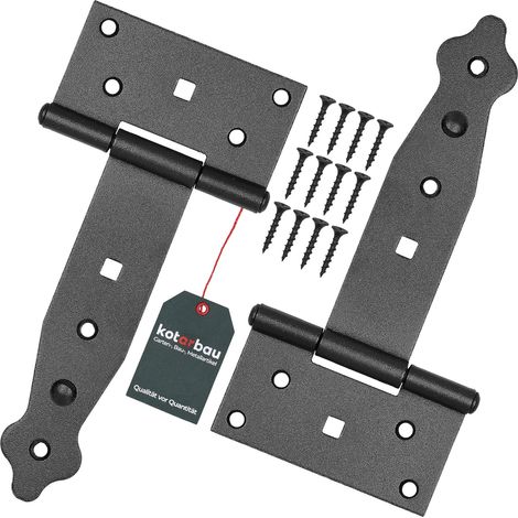 KOTARBAU Lot de 2 suspensions en croix de 150 mm - Pour porte de jardin - Revêtement par poudre (150 mm)