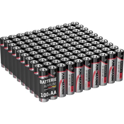 Ansmann Mignon AA LR6 100er Box Batteria Stilo (AA) Alcalina/manganese 1.5 V 100 pz. (1/4)