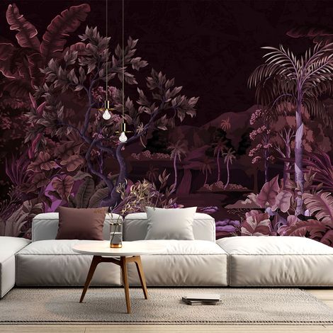 Papier peint panoramique - Forêt tropicale - 130 cm x 92 cm (1/4)
