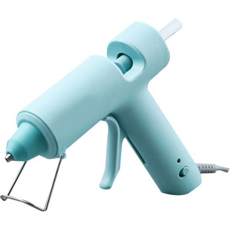 Jeffergarden Mini hot melt glue dispenser DIY crafts ergonomic fast melting tool with 10 hot melt glue sticks for children blue (1/5)
