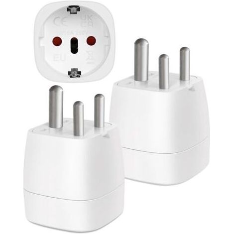 Adaptateur de voyage 2 pièces Prise anglaise pour UK, Irlande, Écosse, Dubaï 13A, 250V, 3250W Léger et compact (1/5)