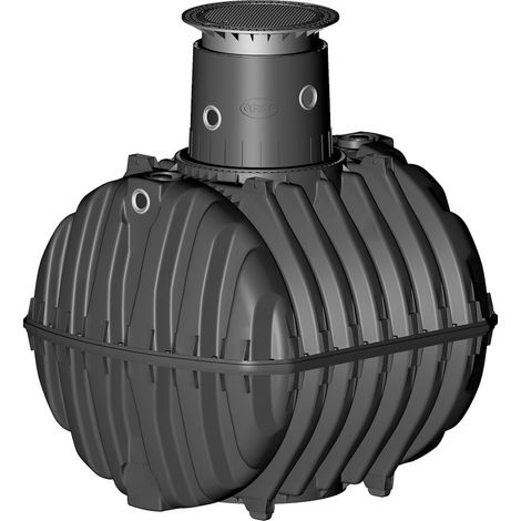 CARAT Klärbehält.3750L PKW-bef m.1/2 TW Tankdom Maxi u.TD-PKW