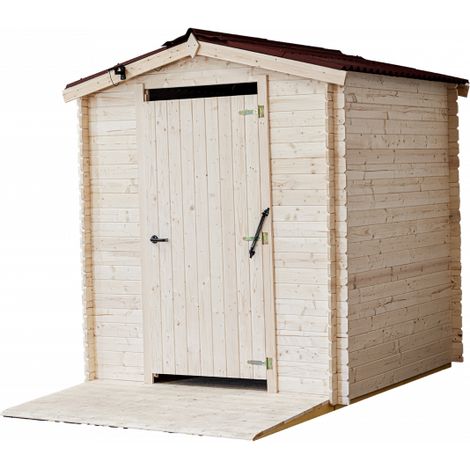 Casetta WC a Secco Legno Abete Persone con Mobilità Ridotta 210x221 cm