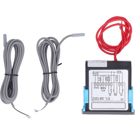 Thermostat numérique étanche pour réfrigération, régulateur de température AC220V, dégivrage automatique pour chambre froide et congélateur (1/5)