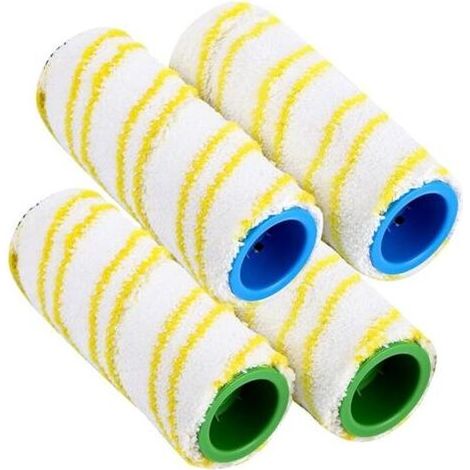 Rouleaux De Rechange,Pièces détachées,Remplacement des Rouleaux Pour Kärcher FC7 FC5 FC3D ,Jaune, 4pcs Accessoires (1/4)