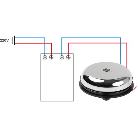 Sonnette électrique de 5 cm (2 pouces) à percussion intérieure, sans étincelles, en acier inoxydable, pour la maison, l'école et l'usine, 220 V (1/5)