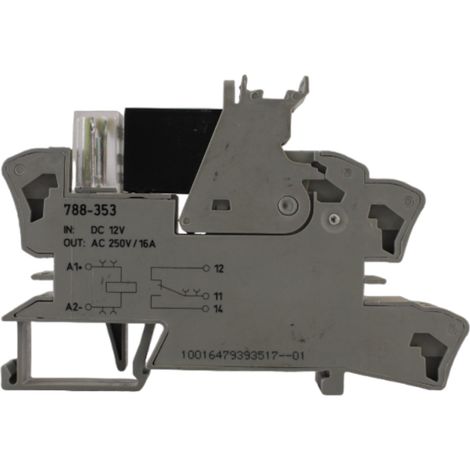 Relè di Scambio con Zoccolo 12VDC 16A SPDT Montaggio su Guida DIN (1/2)