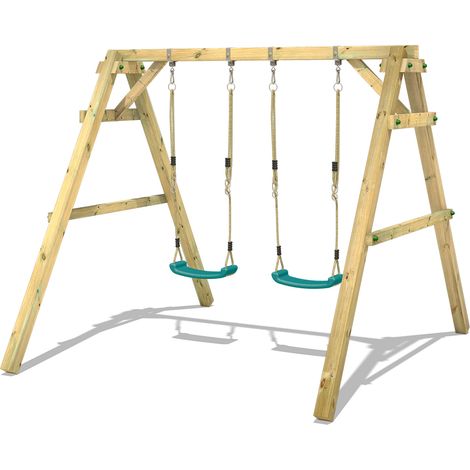 Wickey Schaukelgestell Kinderschaukel Sky Dancer Prime Schaukel, Schaukelgerüst, Doppelschaukel, Holzschaukel - Pastellblau