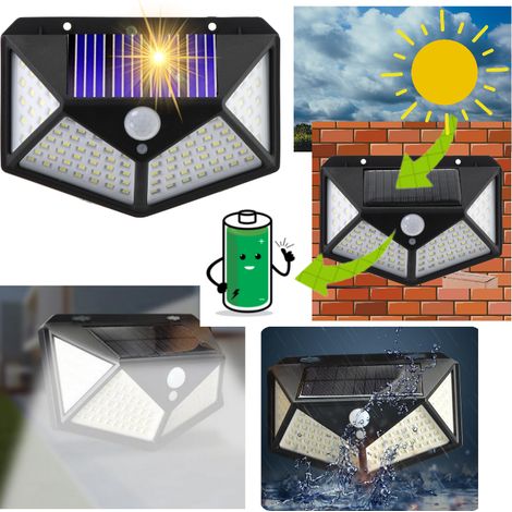 Lampada solare con sensore crepuscolare, lampada da giardino a LED per esterni, 600 lm (1/5)