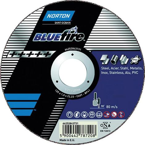 Disco da taglio Norton blue fire 76 mm 1 mm 10 pezzi