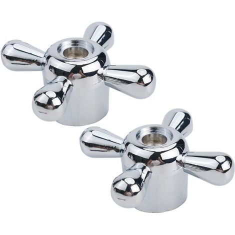 Lot de 2 valves d'angle pour éviers, bassins à légumes, lavabos, robinets d'eau froide simples, volant à ouverture rapide, accessoires de poignée d'interrupteur de salle de bain, modèle J (1/5)