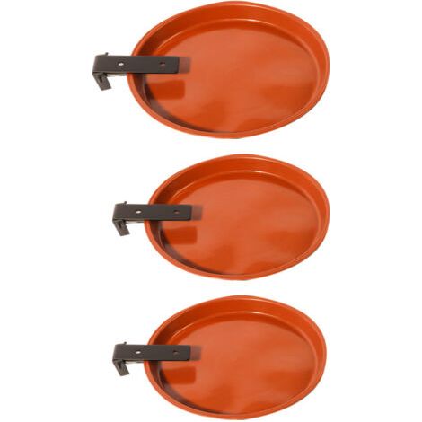BUNTHAUS 3 PCS Abreuvoir Oiseaux,Mangeoire pour Oiseaux Exterieur Et Bain d'oiseaux,Abreuvoir pour Oiseaux Balcon,Distributeur Nourriture pour Oiseaux Sauvages,Baignoire à Oiseaux, (Brun) (1/4)