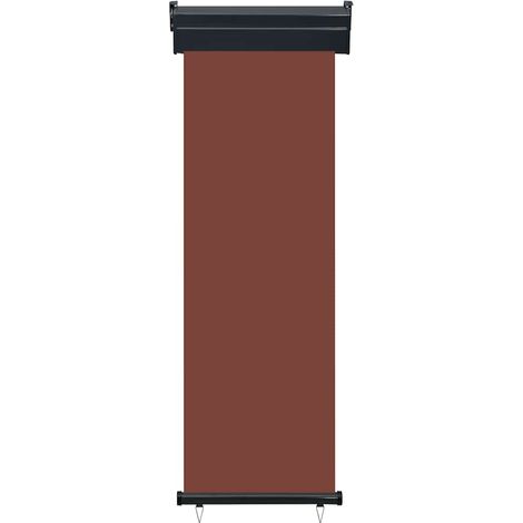 Auvent Marquise latéral de balcon, Store Banne pour Jardin Balcon Terrasse, 60x250 cm Marron OIB9927E