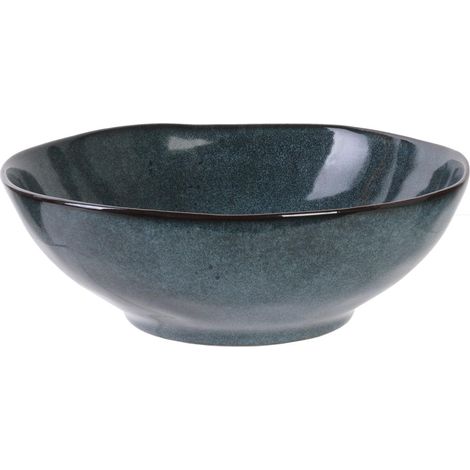 Bol en Grès Bleu - Vaisselle Élégante pour Table - Capacité 80 cl - Bol Polyvalent pour Repas et Décoration - Couleur Bleu (1/5)