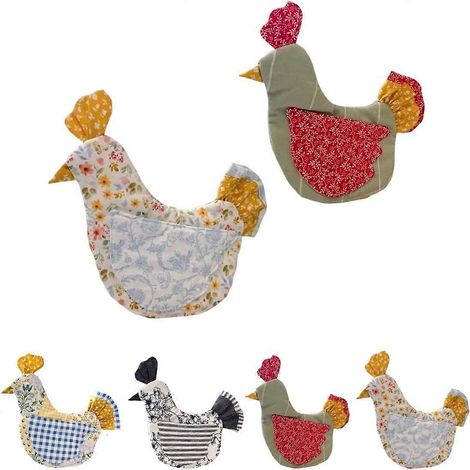 Ensemble maniques et dessous de plat matelassés coton résistant chaleur gants cuisine lavables 2 en 1 cadeau cuisine rustique (1/5)