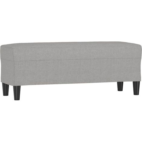 vidaXL Banco de tela gris claro 100x35x41 cm (1/2)
