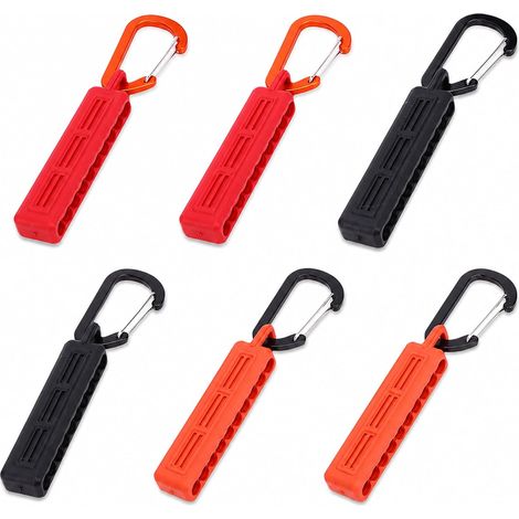 6 Pieces 60 Holes Screw Bit Holder Carabiner 1/4 Inch (1/5)