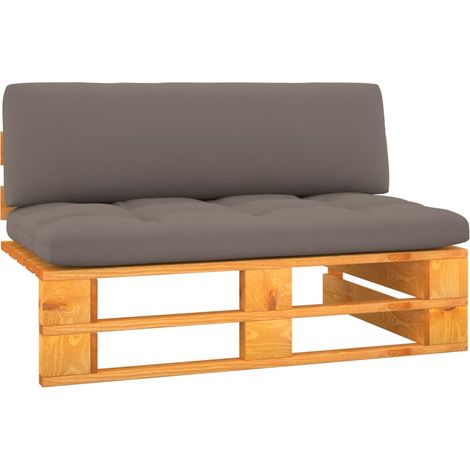 Divano Centrale da Giardino Pallet Legno Pino Impregnato Ambra vidaXL (1/5)