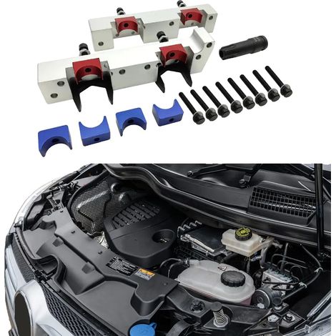 Kit de herramientas para la sincronización del motor, acero de alta resistencia, 10 x 8 x 2 pulgadas, para motor Mercedes-Benz M274, 2,5 libras, juego de 8 piezas (1/5)