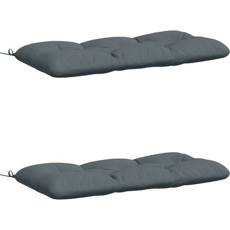Bankkissen VIANEN 2 stk. 100 % Polyester Blau 120 x 60 x 12 cm vidaXL (1/5)