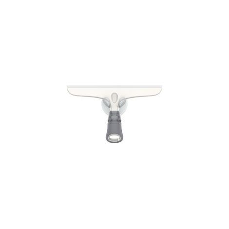 Raclette en Silicone avec Support Ventouse, Raclette Polyvalente pour Vitre, Pare-Brise de Voiture, Fenêtre, Porte de Douche, Salle de Bain, Raclette Tout Usage, Blanc et Gris