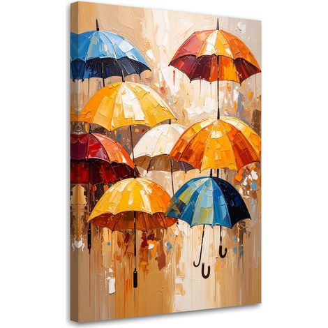 Wandbild für das Wohnzimmer im Flur Bunte Regenschirme Abstraktion 40x60 cm