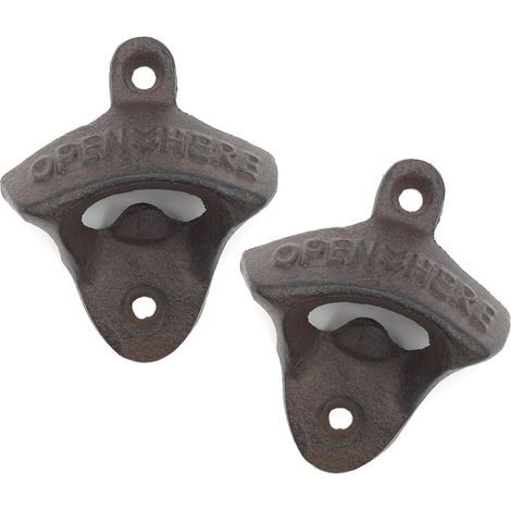 Wandmontierter Flaschenöffner, 2er Pack Vintage Style Bierflaschenöffner aus Gusseisen von (1/5)
